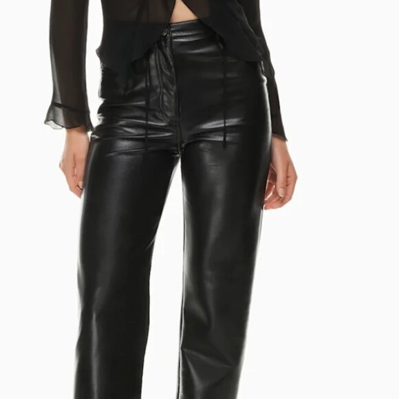 Wilfred Melina Leather Matrix Steampunk Grunge Goth Minimalist Western Pants 8 - Picture 2 of 9